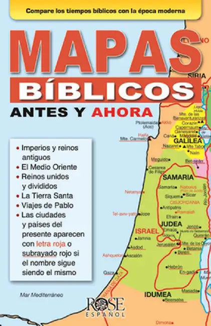 Mapas Bíblicos Antes Y Ahora, Folleto (Then and Now Bible Maps, ) by Rose Publishing