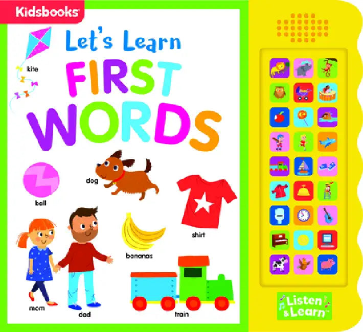 27-Button Sound Book Let's Learn First Words by Kidsbooks Publishing, Samantha Meredith