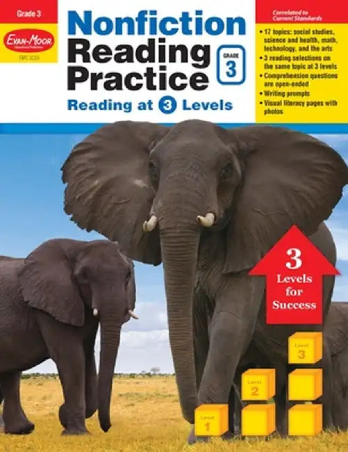 Nonfiction Reading Practice, Grade 3 by Evan-Moor Educational Publishers