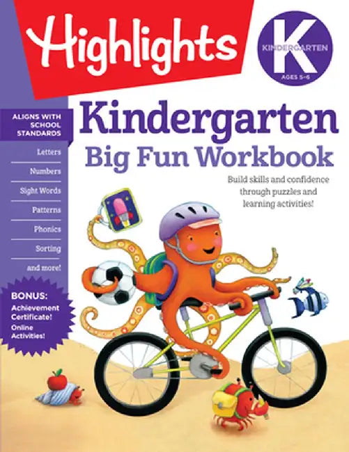 The Big Fun Kindergarten Activity Book: Build Skills and Confidence Through Puzzles and Early Learning Activities! by Highlights