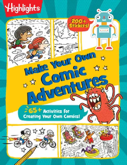 Highlights(tm) Comic Adventures: Puzzle, Doodle, Sticker, and Cartooning Activities by Highlights