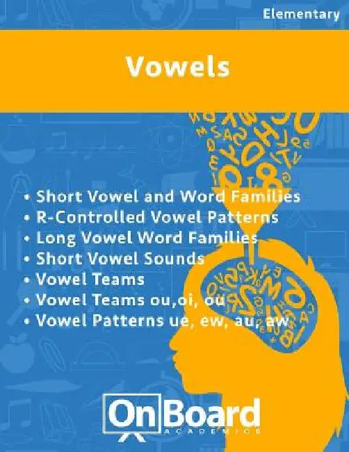 Vowels: R-Controlled Vowel Patterns, Long Vowel Word Families, Short Vowel Sounds, Vowel Teams, Vowel Teams ou, oi, ou, Vowel Patterns ue, ew, au, aw by Todd DeLuca