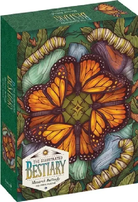 The Illustrated Bestiary Puzzle: Monarch Butterfly (750 Pieces) by Maia Toll