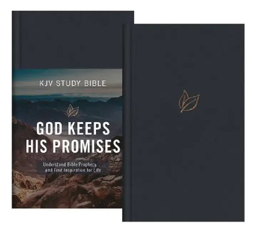 The God Keeps His Promises KJV Study Bible [Slate Leaf]: Understand Bible Prophecy. . .and Find Inspiration for Life by Christopher D. Hudson