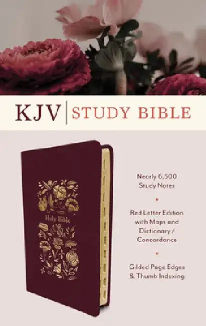The KJV Study Bible, Indexed [Crimson Bouquet] by Christopher D. Hudson