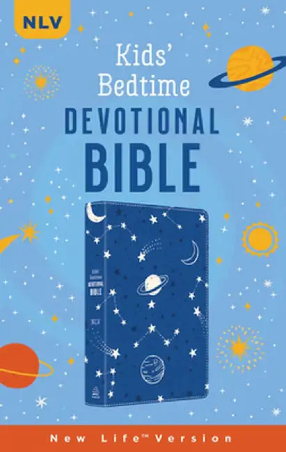 The Kids' Bedtime Devotional Bible: Nlv [Cobalt Cosmos] by Compiled by Barbour Staff