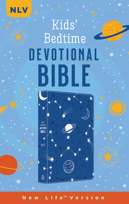 The Kids' Bedtime Devotional Bible: Nlv [Cobalt Cosmos] by Compiled by Barbour Staff