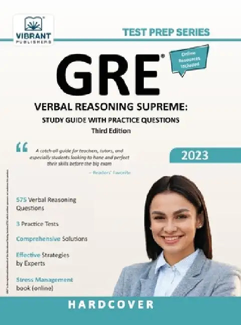 GRE Verbal Reasoning Supreme: Study Guide with Practice Questions by Vibrant Publishers