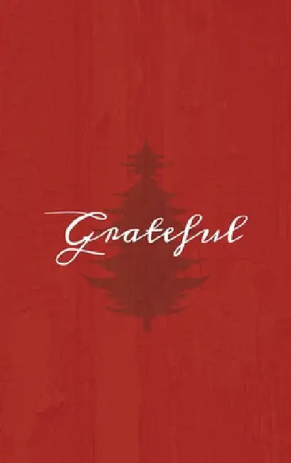 Grateful: A Red Hardcover Decorative Book for Decoration with Spine Text to Stack on Bookshelves, Decorate Coffee Tables, Christmas Decor, Holiday Dec by Murre Book Decor