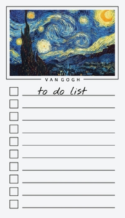 To Do List Notepad: Van Gogh Art, Checklist, Task Planner for Grocery Shopping, Planning, Organizing by Get List Done