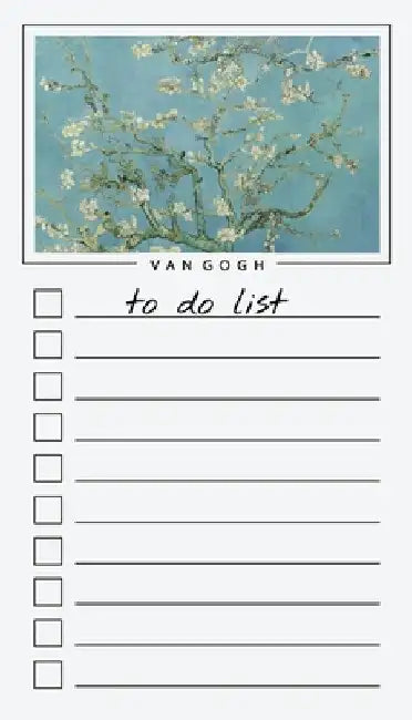 To Do List Notepad: Van Gogh Paintings, Checklist, Task Planner for Grocery Shopping, Planning, Organizing by Get List Done