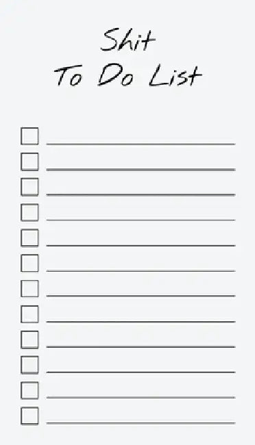 To Do List Notepad: Shit To Do List, Checklist, Task Planner for Grocery Shopping, Planning, Organizing (Funny Quotes) by Get List Done
