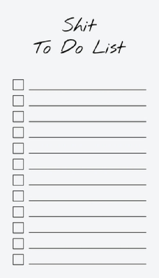 To Do List Notepad: Shit To Do List, Checklist, Task Planner for Grocery Shopping, Planning, Organizing (Funny Quotes) by Get List Done