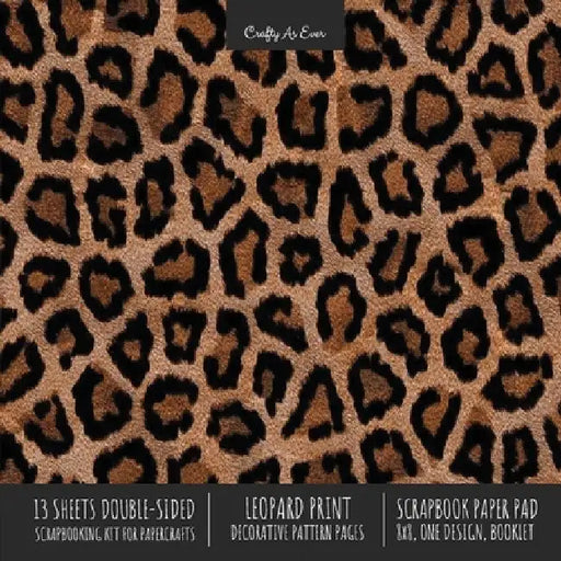 Leopard Print Scrapbook Paper Pad 8x8 Scrapbooking Kit for Cardmaking Gifts, DIY Crafts, Printmaking, Papercrafts, Decorative Pattern Pages by Crafty as Ever