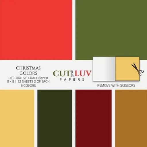 Christmas Colors Decorative Craft Paper: Scrapbooking Pages Design Paper for Printmaking, Collage, Papercrafts, Cardmaking, DIY Crafts by Cut Luv Papers