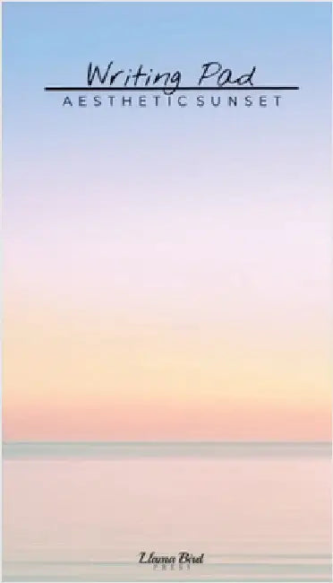 Aesthetic Sunset Writing Pad: Cute Stationery Notes Memo Book for Home Office School Desk by Llama Bird Press
