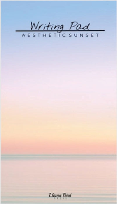 Aesthetic Sunset Writing Pad: Cute Stationery Notes Memo Book for Home Office School Desk by Llama Bird Press