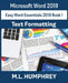 Word 2019 Text Formatting by M. L. Humphrey