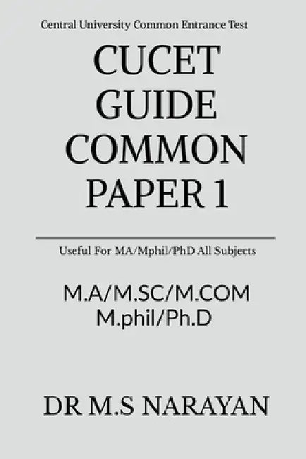 Cucet Guide Common Paper 1 by M. S. Narayan