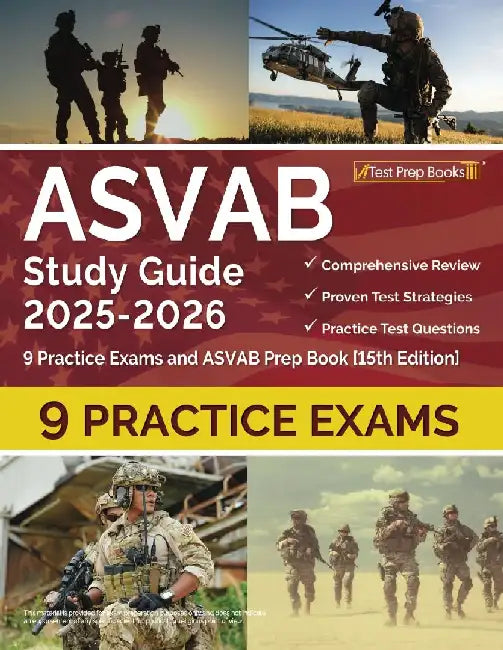 ASVAB Study Guide 2025-2026: 9 Practice Exams and ASVAB Prep Book [15th Edition] by Lydia Morrison