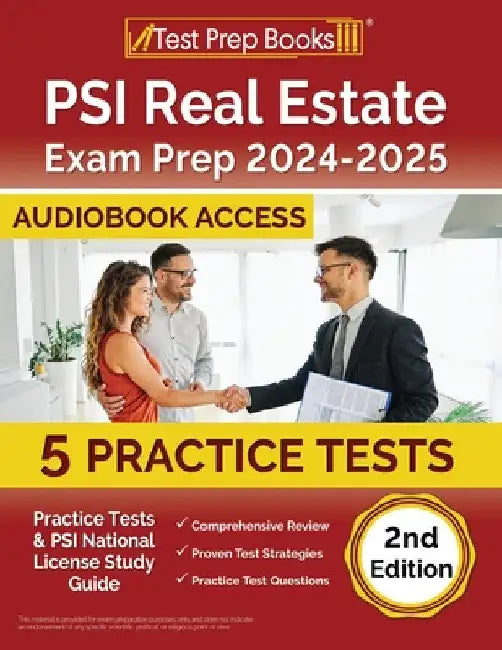 PSI Real Estate Exam Prep 2024-2025: 5 Practice Tests and PSI National License Study Guide [Audiobook Access] by Lydia Morrison