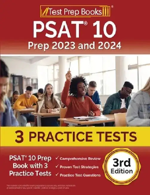 PSAT 10 Prep 2023 and 2024: PSAT 10 Prep Book with 3 Practice Tests [3rd Edition] by Joshua Rueda
