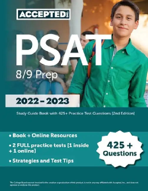 PSAT 8/9 Prep 2022-2023: Study Guide Book with 425+ Practice Test Questions [2nd Edition] by Cox