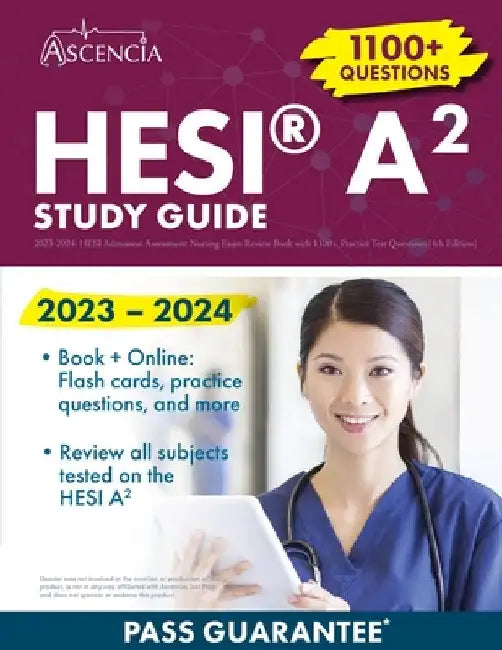 HESI(R) A2 Study Guide 2023-2024: Admission Assessment Nursing Exam Review Book with 1100+ Practice Test Questions [4th Edition] by Falgout