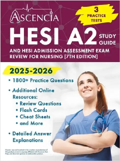 HESI A2 Study Guide 2025-2026: 3 Practice Tests and HESI Admission Assessment Exam Review for Nursing [7th Edition] by Downs, Jeremy