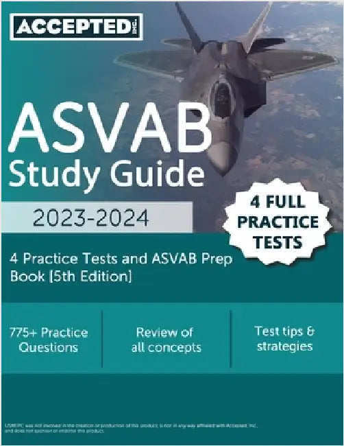 ASVAB Study Guide 2023-2024: 4 Practice Tests and ASVAB Prep Book [5th Edition] by Cox, Jonathan