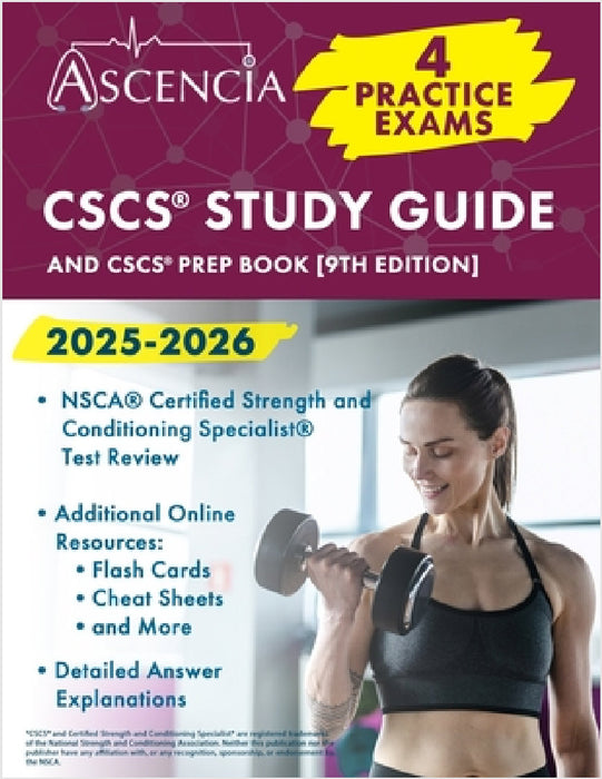 CSCS Study Guide 2025-2026: 4 Practice Exams and CSCS Prep Book [9th Edition] by Jeremy Downs