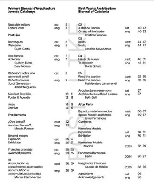 Post Like: 1st Young Architecture Biennial by Eduard Fernández, Arnau Pascual, Marina Povedano