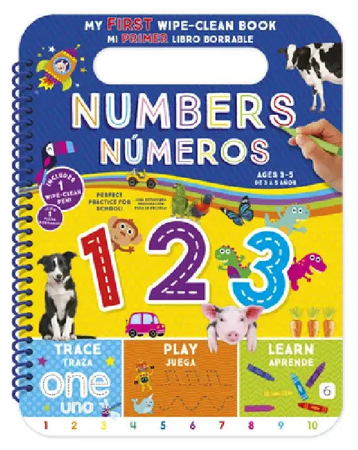 My First Wipe-Clean Book: Numbers (Bilingual) by Kidsbooks Publishing