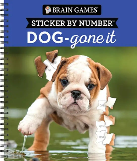 Brain Games - Sticker by Number: Dog-Gone It (28 Images to Sticker) by Publications International Ltd