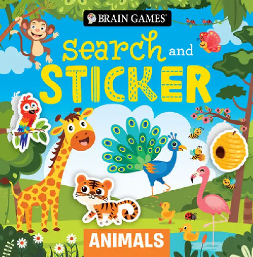 Brain Games - Search and Sticker: Animals (for Kids Ages 3-6) by Publications International Ltd, Little Grasshopper Books