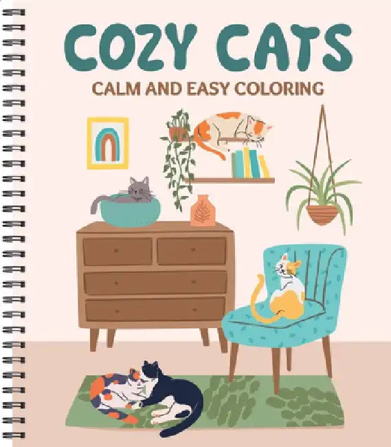 Calm and Easy Coloring: Cozy Cats by New Seasons