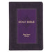 KJV Study Bible, Large Print King James Version Holy Bible, Thumb Tabs, Ribbons, Faux Leather Purple Two-Tone Debossed by Christian Art Gifts