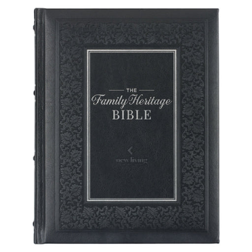 NLT Family Heritage Bible, Large Print Family Devotional Bible for Study, New Living Translation Holy Bible Faux Leather Hardcover, Additional Interac by Christian Art Gifts