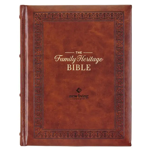 NLT Family Heritage Bible, Large Print Family Devotional Bible for Study, New Living Translation Holy Bible Faux Leather Hardcover, Additional Interac by Christian Art Gifts