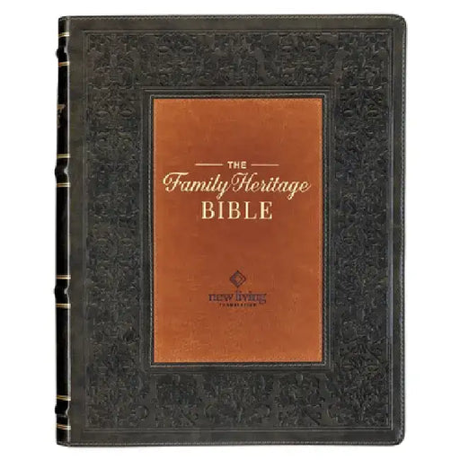 NLT Family Heritage Bible, Large Print Family Devotional Bible for Study, New Living Translation Holy Bible Faux Leather Flexible Cover, Additional In by Christian Art Gifts