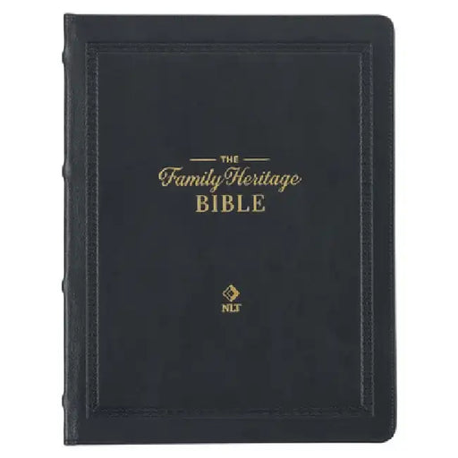 NLT Family Heritage Bible, Large Print Family Devotional Bible for Study, New Living Translation Holy Bible Full-Grain Leather Hardcover, Additional I by Christian Art Gifts