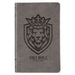 KJV Holy Bible, Gift Edition for Boys King James Version, Faux Leather Flexible Cover, Charcoal Gray Lion Emblem by Christian Art Gifts