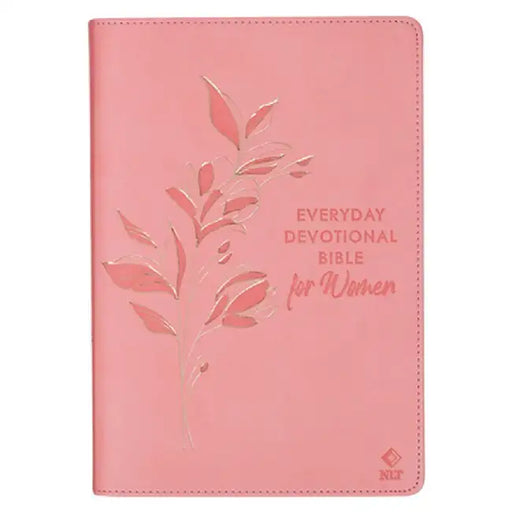 NLT Holy Bible Everyday Devotional Bible for Women New Living Translation, Vegan Leather, Pink Debossed by Christian Art Gifts