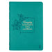 NLT Holy Bible Everyday Devotional Bible for Women New Living Translation Vegan Leather, Teal Debossed by Christian Art Gifts