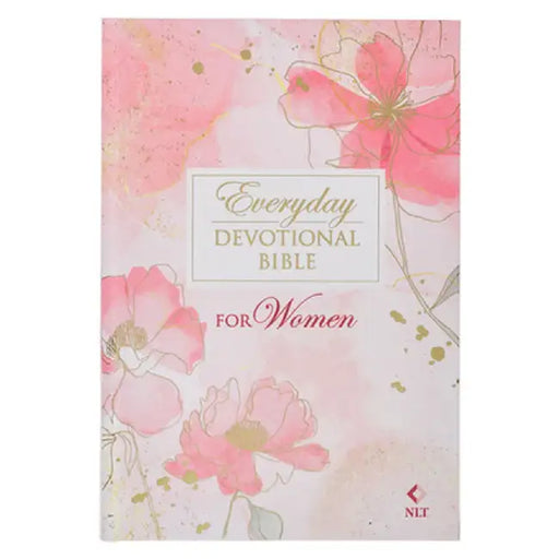 NLT Holy Bible Everyday Devotional Bible for Women New Living Translation, Pink Printed Floral by Christian Art Gifts