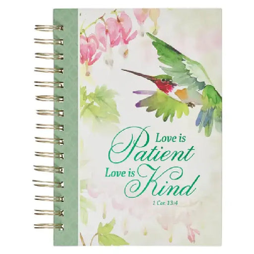 Christian Art Gifts Green Journal W/Scripture Love Bible Verse Large Notebook, 192 Ruled Pages, 1 Cor. 13:4 Bible Verse by Christian Art Gifts