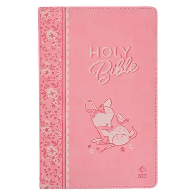 NLT Keepsake Holy Bible for Baby Girls Baptism Easter, New Living Translation, Pink by Christian Art Gifts