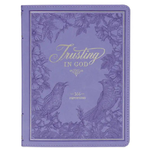 Devotional Trusting God Purple Faux Leather by Christian Art Gifts