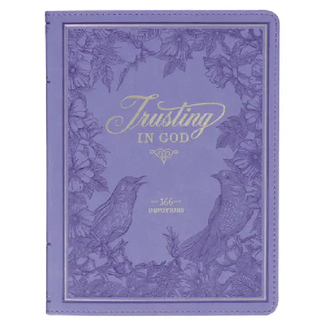 Devotional Trusting God Purple Faux Leather by Christian Art Gifts