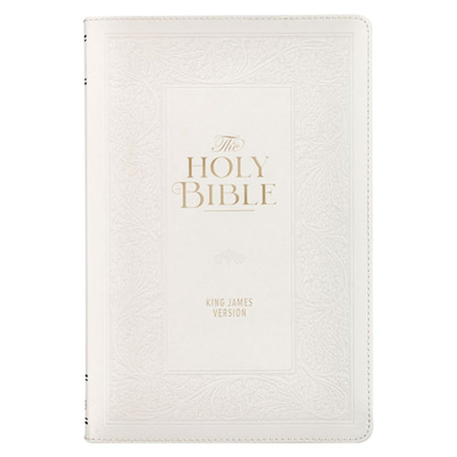 KJV Bible Giant Print Standard Faux Leather White by Christian Art Gifts